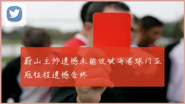 蔚山主帅遗憾未能攻破海港球门亚冠征程遗憾告终